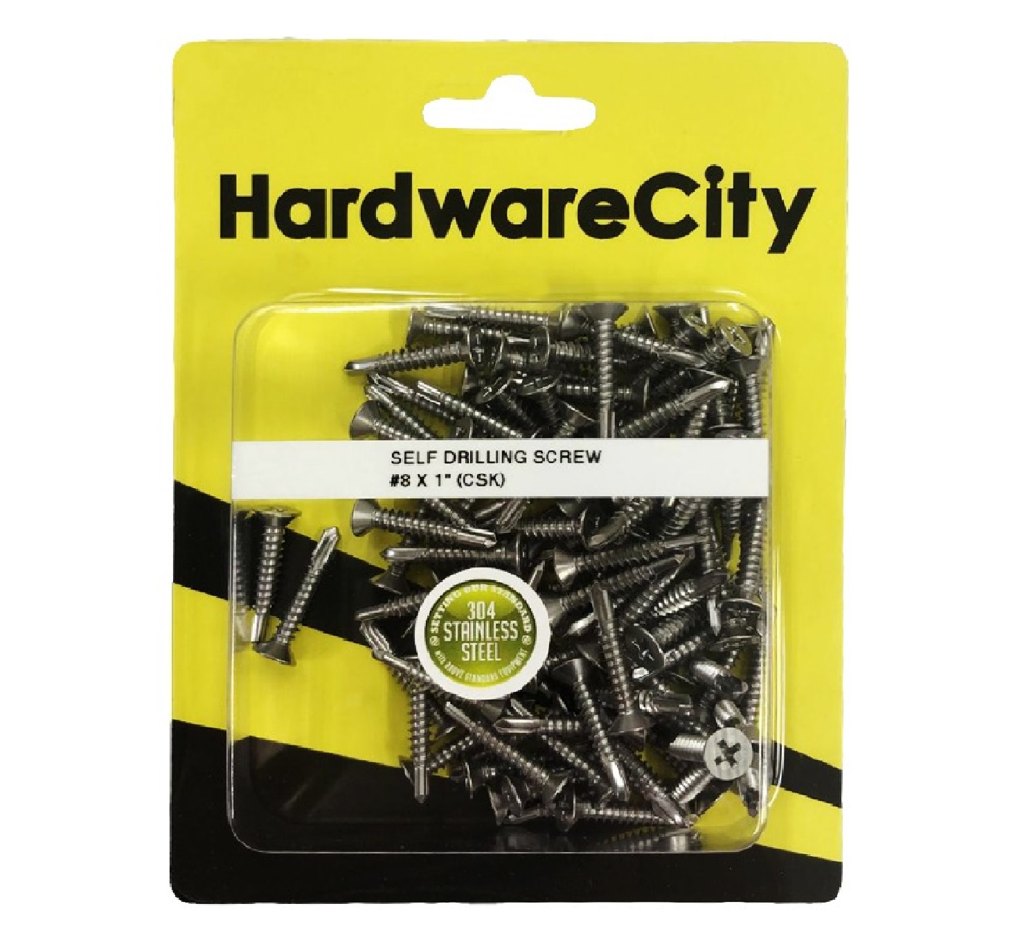 HardwareCity Stainless Steel CSK Self Drilling Screws 8 X 25MM (1"), 100PC/Pack